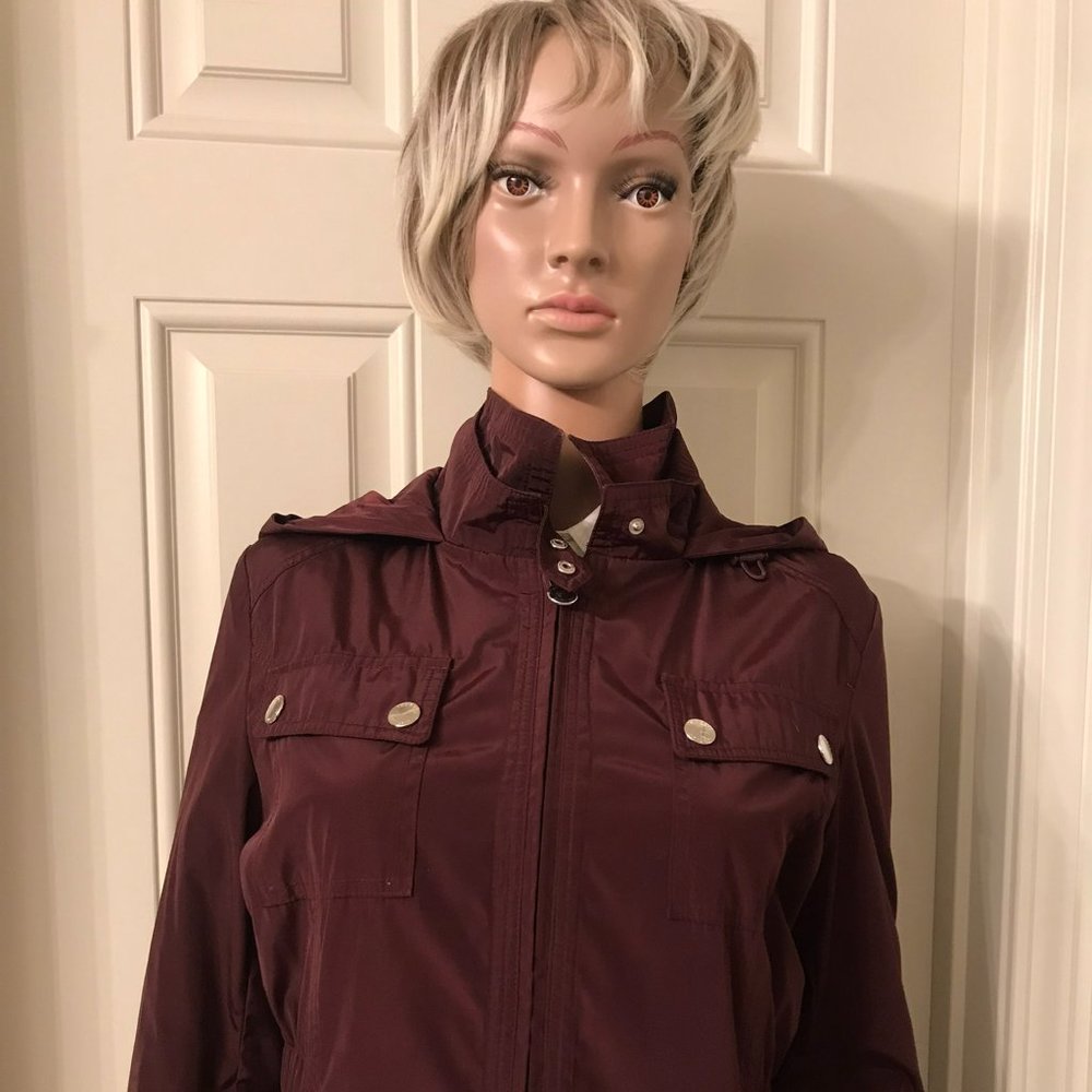 Laundry Burgendy Rain Jacket Size M